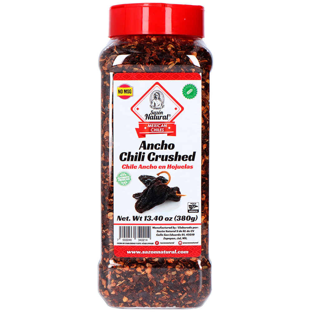 Mexgrocer Europe Sazon Natural Ancho Chilli Flakes 9 x 380g Buy now